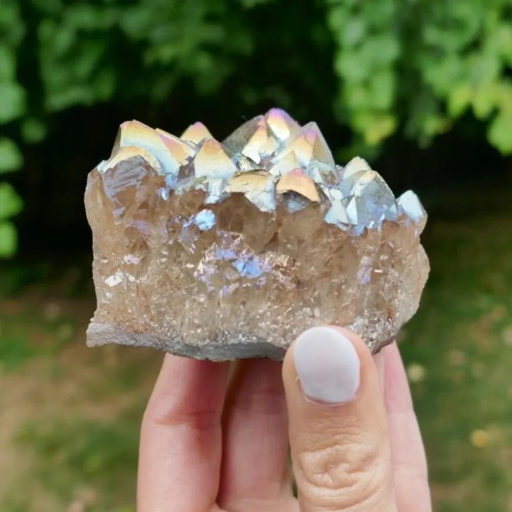 Titanium Aura Quartz Crystal - Picture 7 of 10